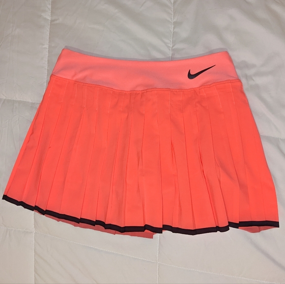 Orange Nike Women's Dri Fit Tennis Skirt - Picture 2 of 5